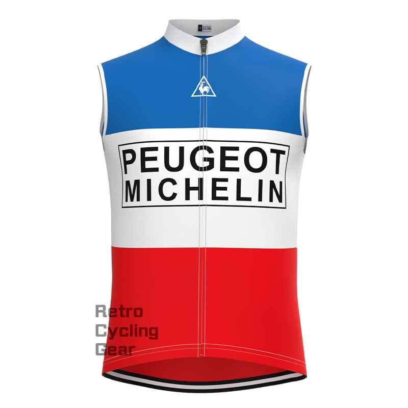 Peugeot Blue-Red Retro Long Sleeve Cycling Kit