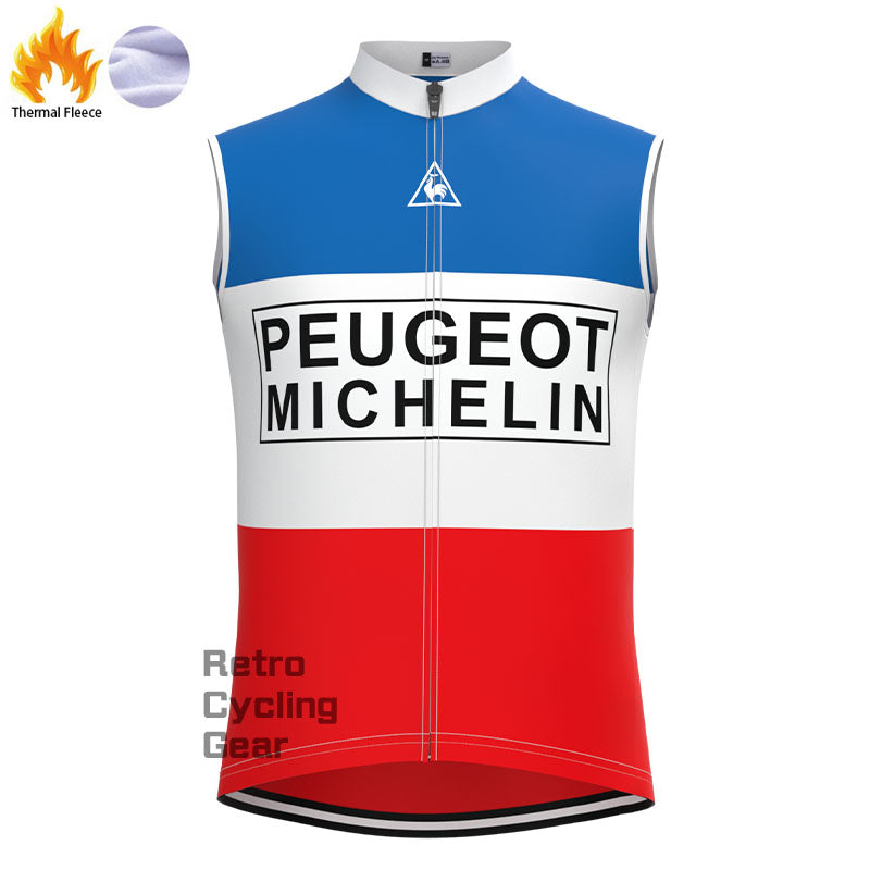 Peugeot Blue-Red Fleece Retro Cycling Kits