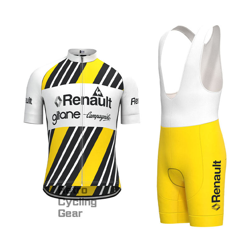 Renault Stripe Retro Short Sleeve Cycling Kit