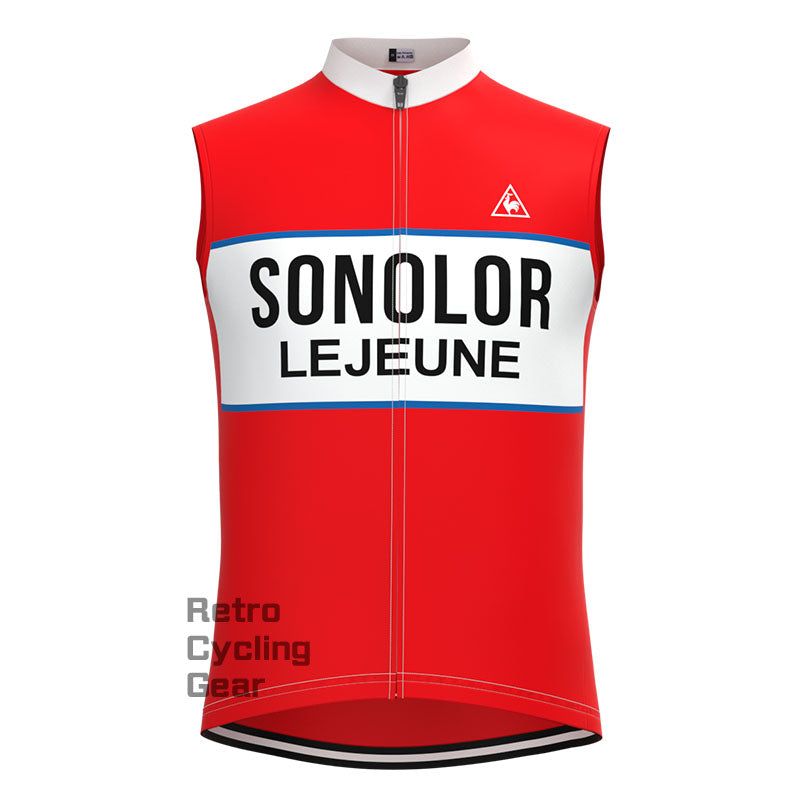 SONOLOR Red-White Retro Long Sleeve Cycling Kit