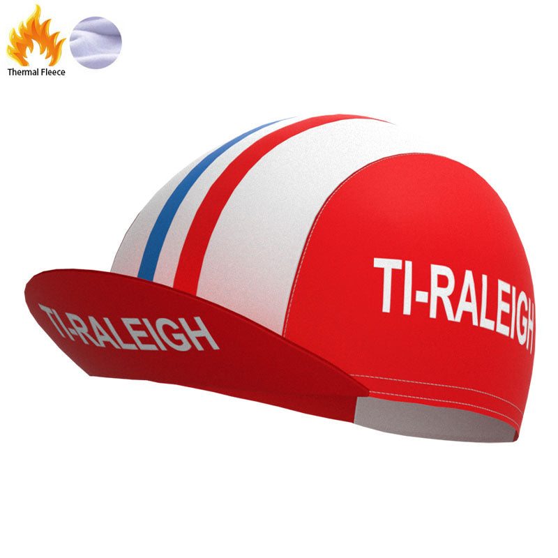 TI-Raleigh rot-blaue Fleece-Retro-Radsport-Sets