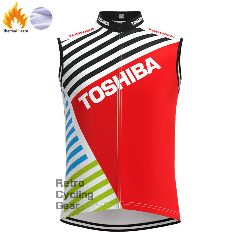 Toshiba Stripes Fleece Retro-Radsport-Sets