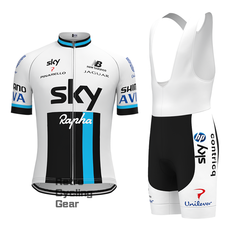 white sky Retro Short Sleeve Cycling Kits