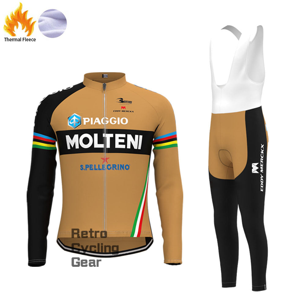 Molteni Piaggio Fleece Retro Long Cycling Kits