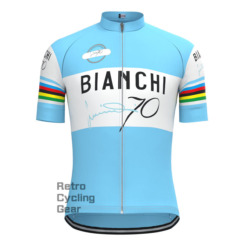 Bianchi Water Blue Retro Long Sleeve Cycling Kit