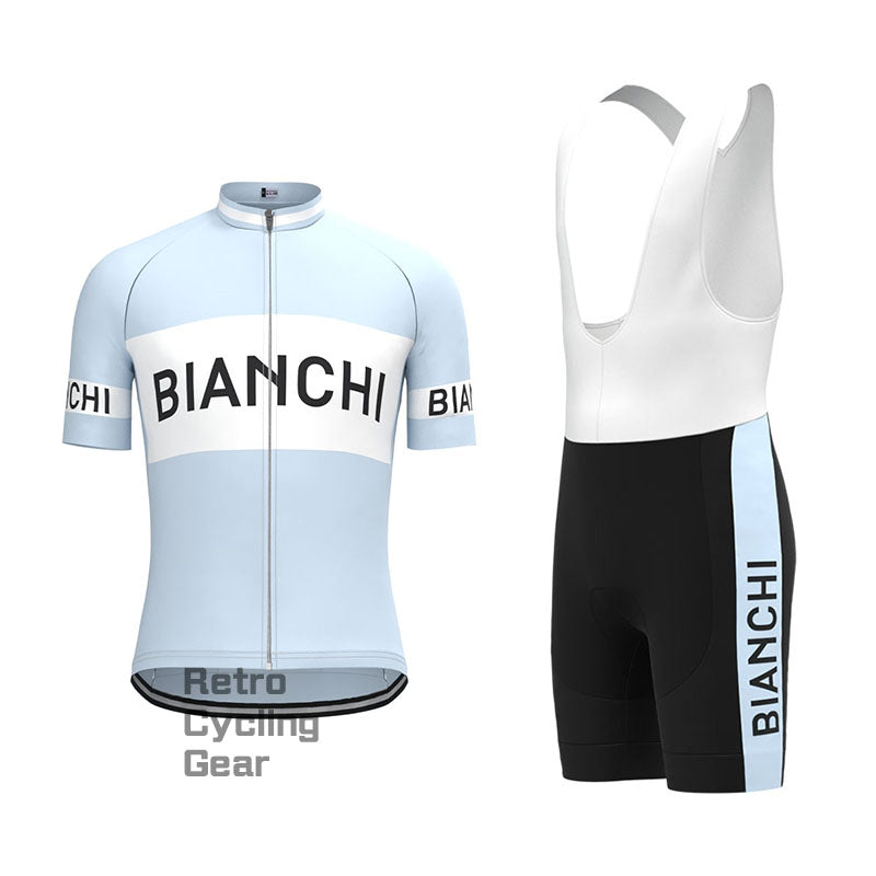 Bianchi Baby Blue Retro Long Sleeve Cycling Kit