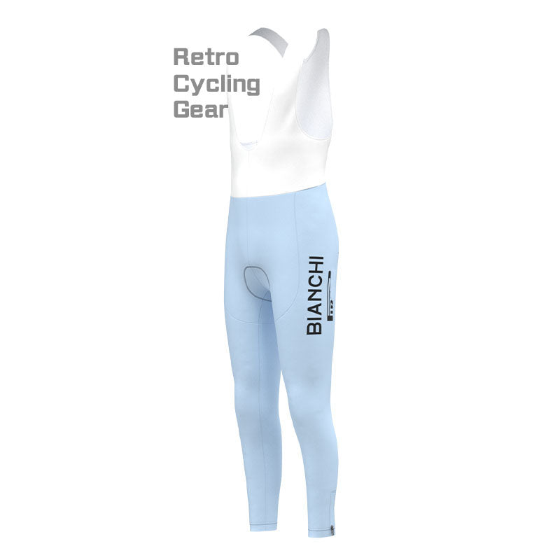 Bianchi Baby blue Retro Long Sleeve Cycling Kit