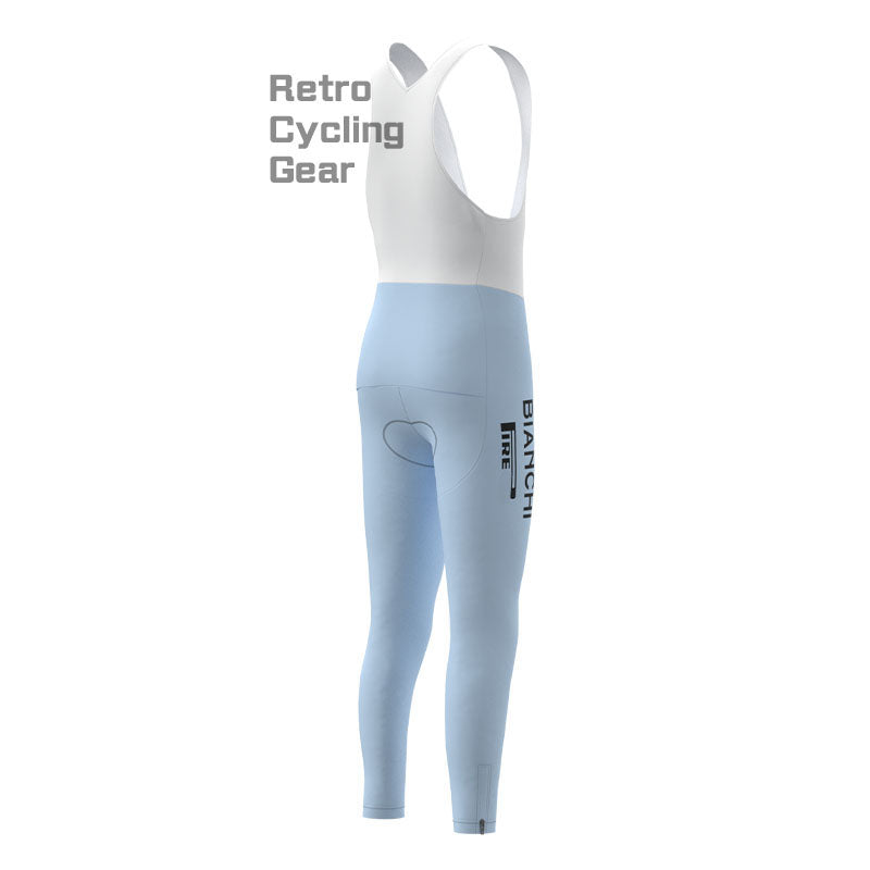 Bianchi Baby blue Retro Long Sleeve Cycling Kit