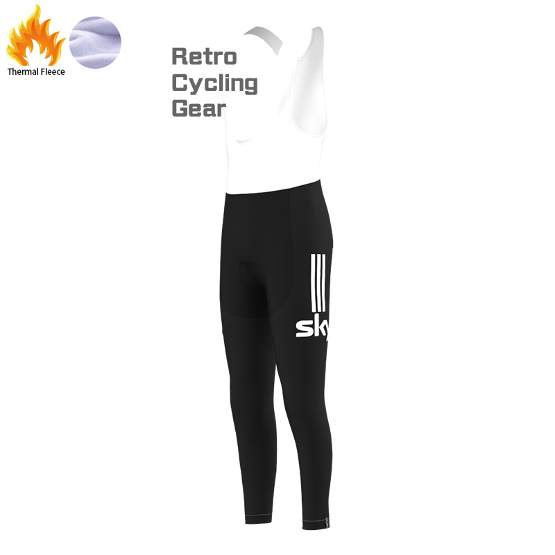 2015 sky Fleece Retro Long Cycling Kits