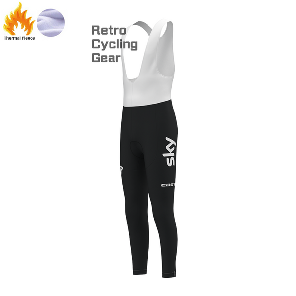 sky Fleece Retro Cycling Bib Pants