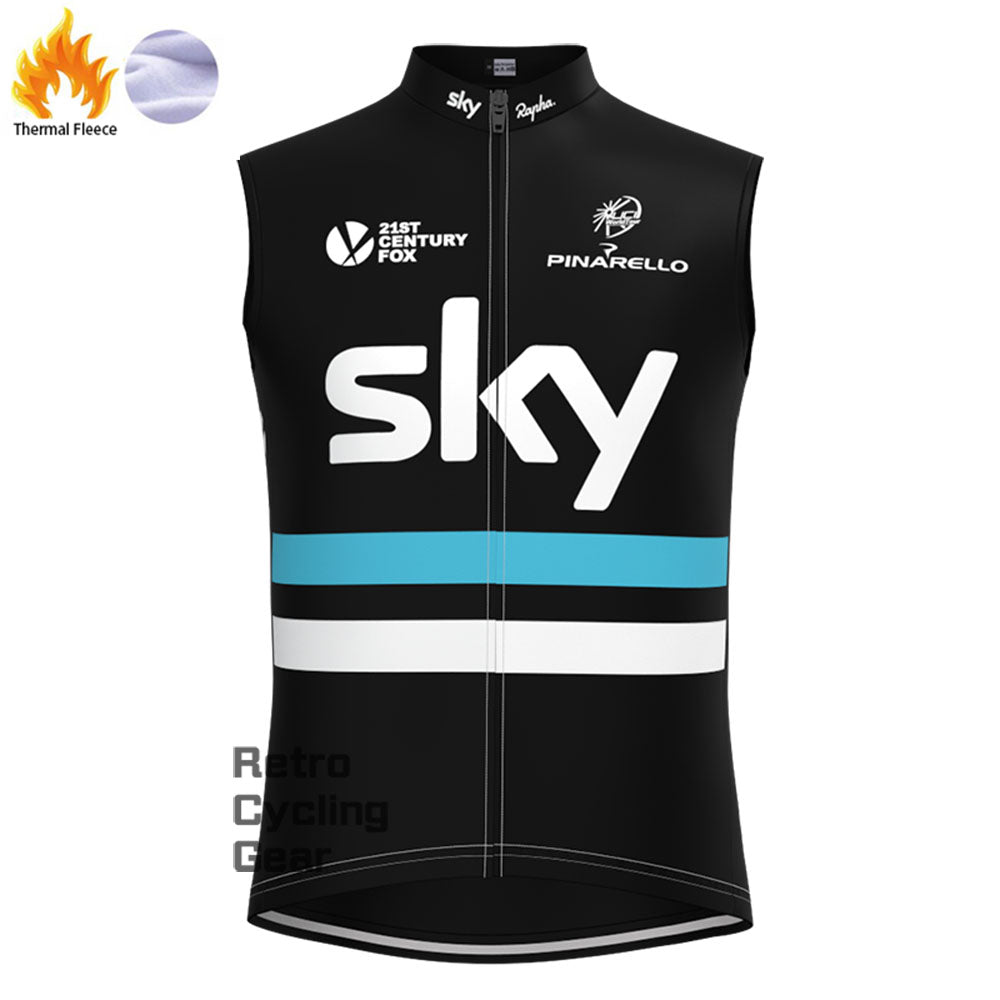 2016 black sky Fleece Retro Long Cycling Kits