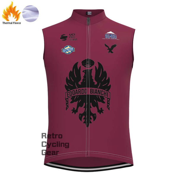 Red Bianchi Fleece Cycling Vest