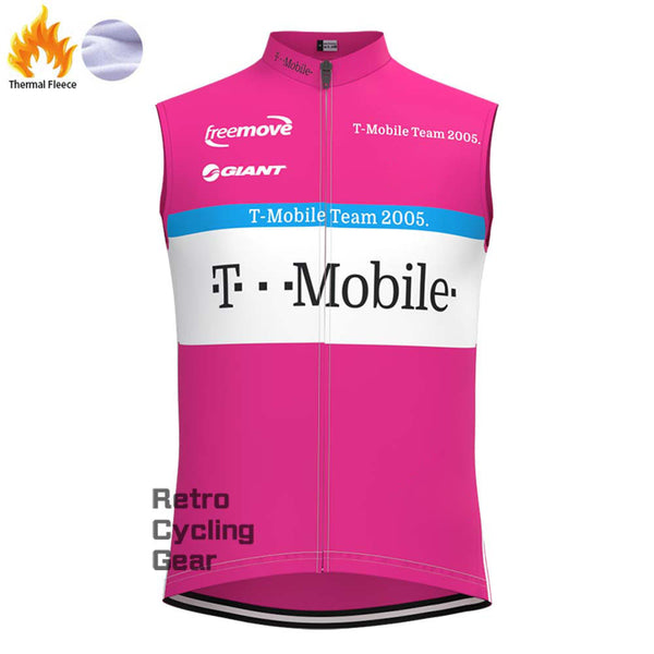 T-Mobile purple Fleece Retro Cycling Vest