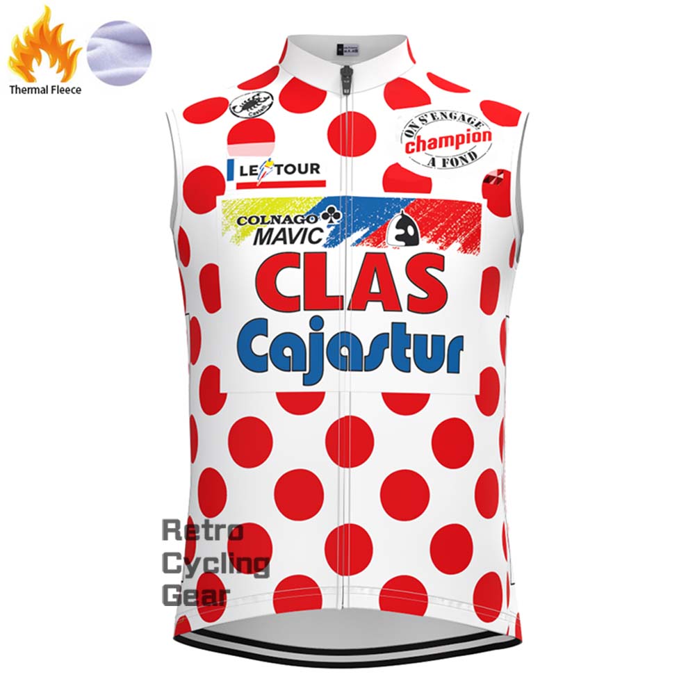 Red dot CLAS Fleece Retro Long Cycling Kits