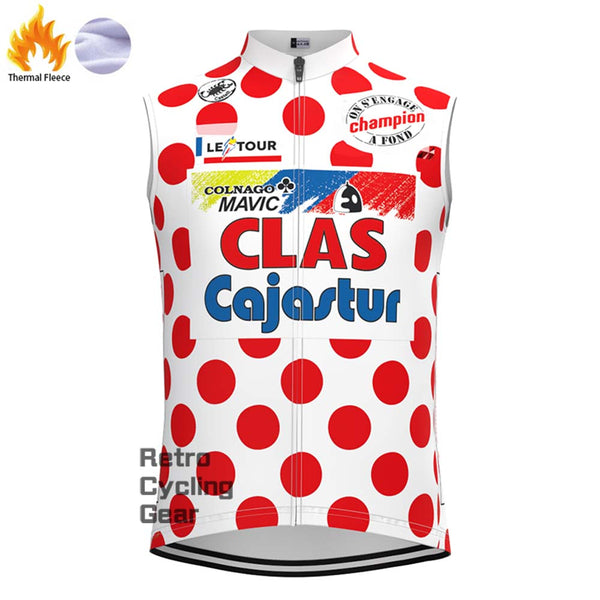 Red dot CLAS Fleece Retro Cycling Vest