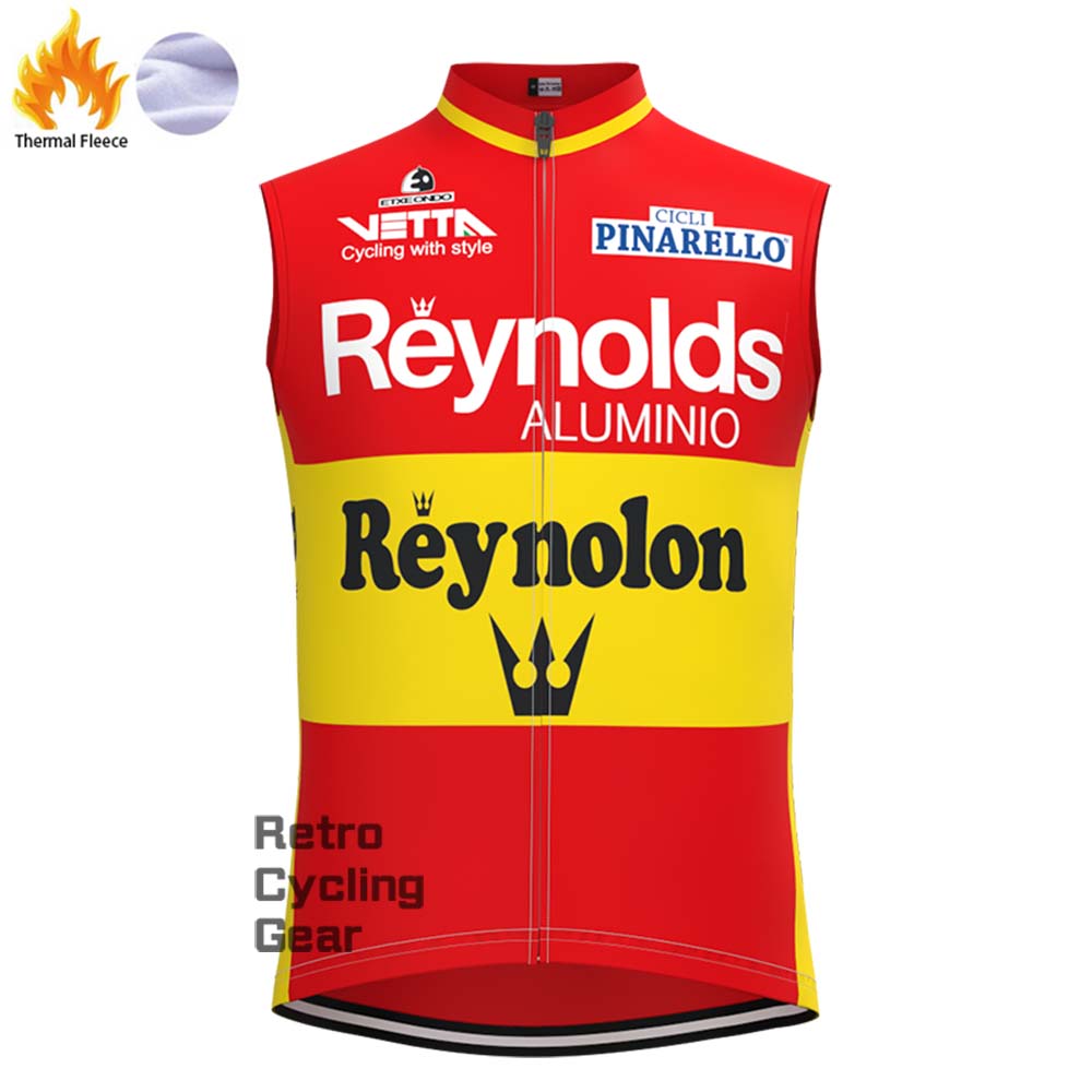 1990s Red Reynolds Fleece Retro Long Cycling Kits