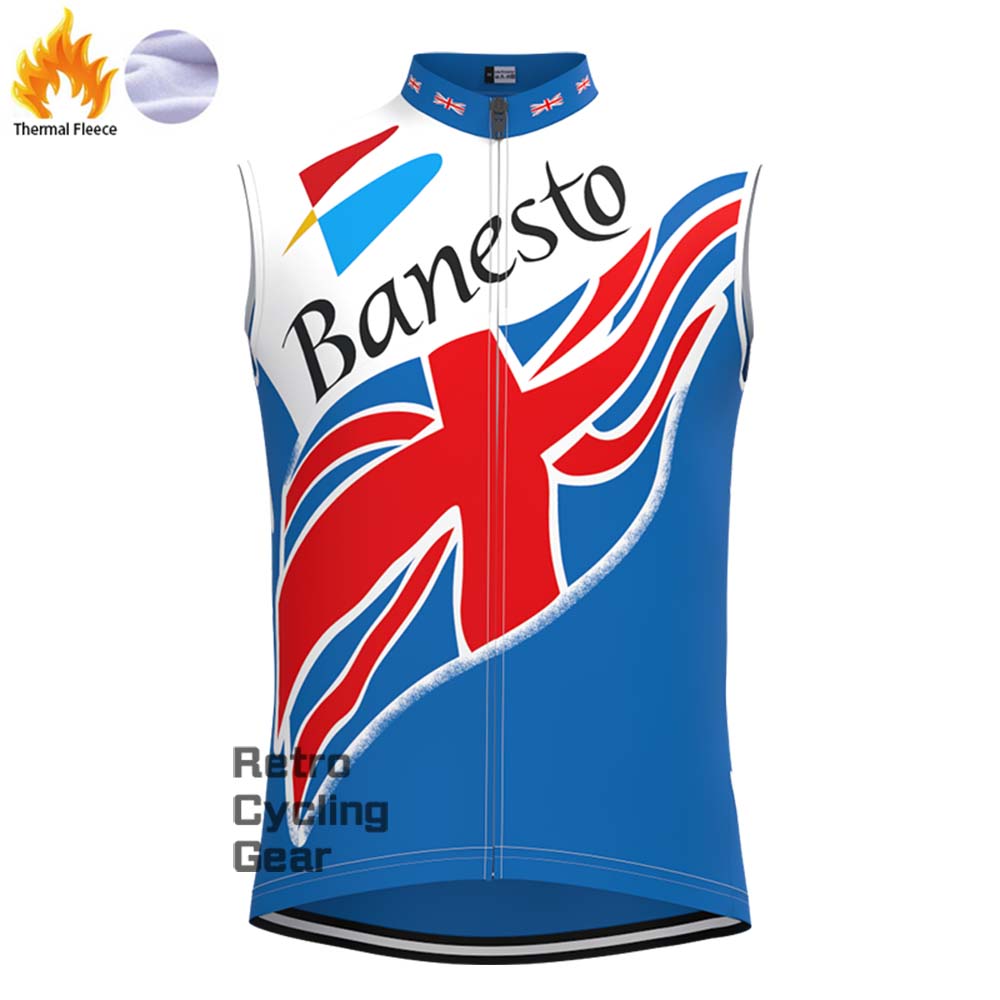 Banesto blue Fleece Retro Long Cycling Kits