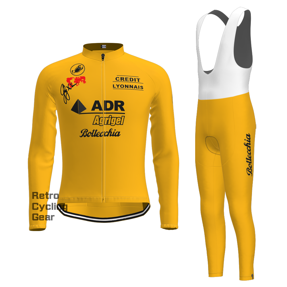 Yellow-ADR Retro Short Sleeve Cycling Kits