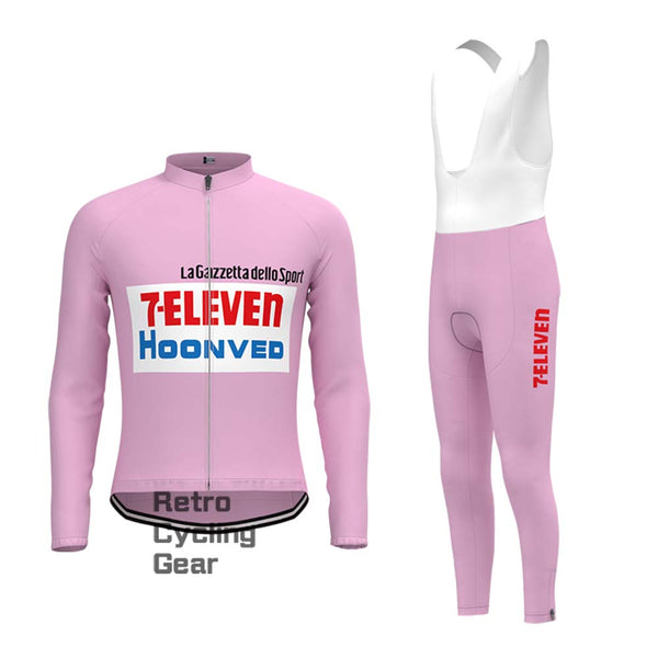 7-ELEVEN Pink Retro Long Sleeve Cycling Kits