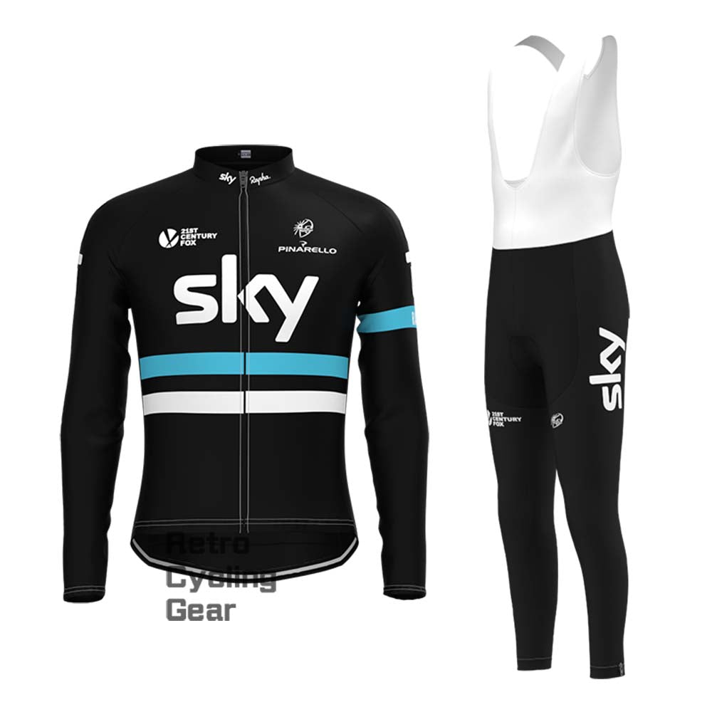 2016 black sky Retro Long Sleeve Cycling Kits