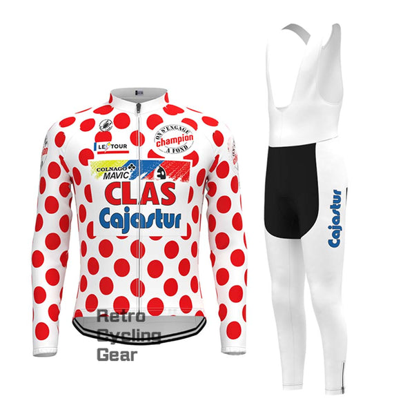 Red dot CLAS Retro Long Sleeve Cycling Kits