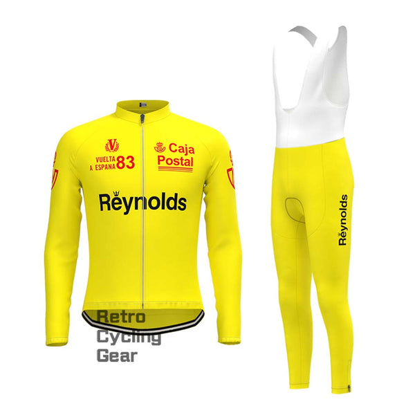 1983s yellow Reynolds Retro Long Sleeve Cycling Kits