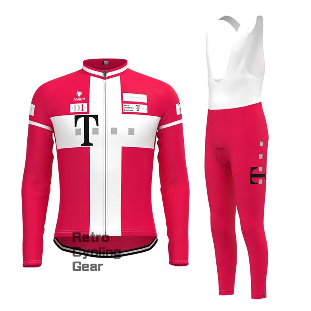 T Red Retro Long Sleeve Cycling Kits