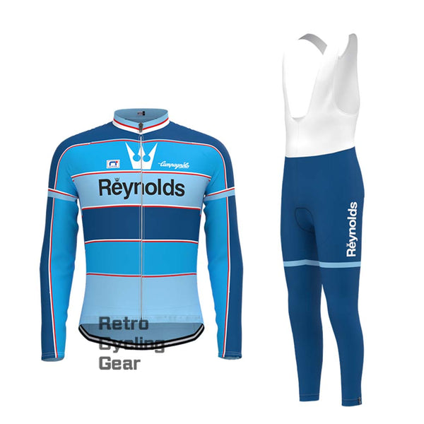 1990s blue Reynolds Retro Long Sleeve Cycling Kits