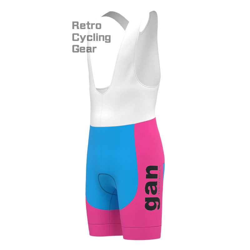 gan Blau-Rosa Retro-Langarm-Radsport-Set