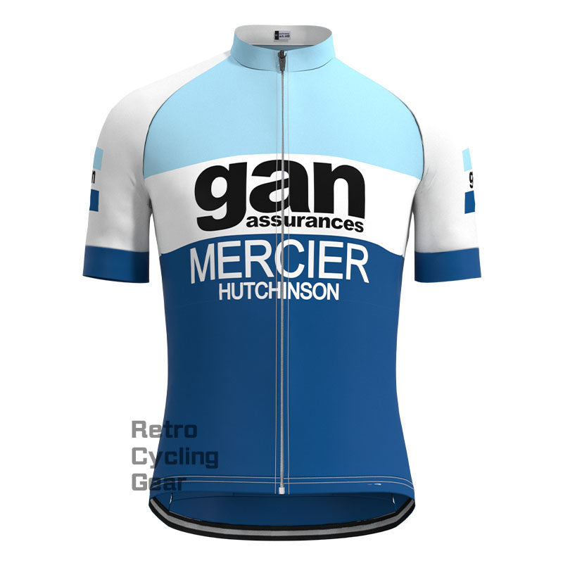 gan Blue Retro Long Sleeve Cycling Kit