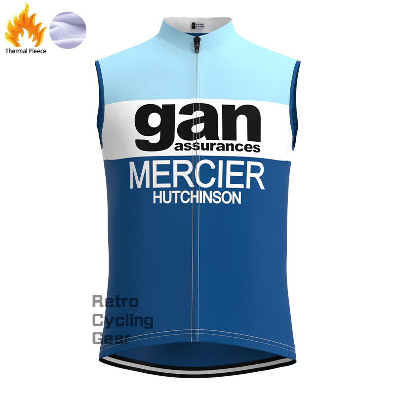 gan Blue Fleece Retro Cycling Kits