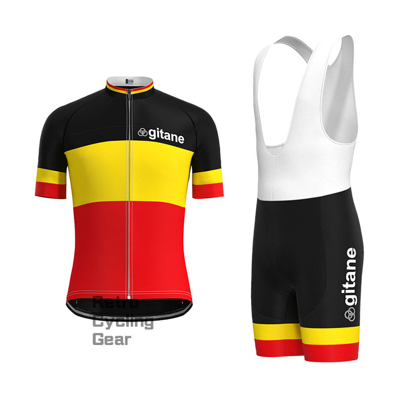 gitane Black-Red Retro Long Sleeve Cycling Kit