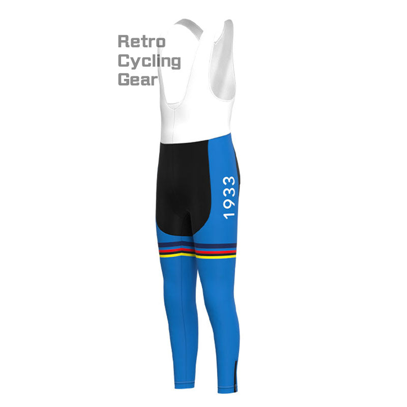 Maglia Azzurra Italia Retro Kurzarm-Radsport-Set