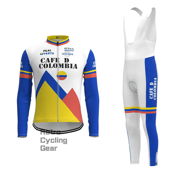 Cafe D Colombia Retro Long Sleeve Cycling Kit