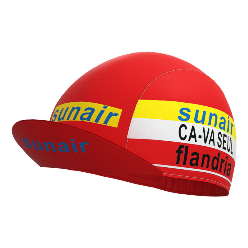 Sunair Rot-Gelbes Retro-Langarm-Radsport-Set