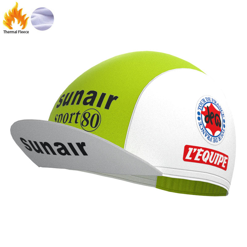 Sunair Retro-Radsport-Sets aus grünem Fleece