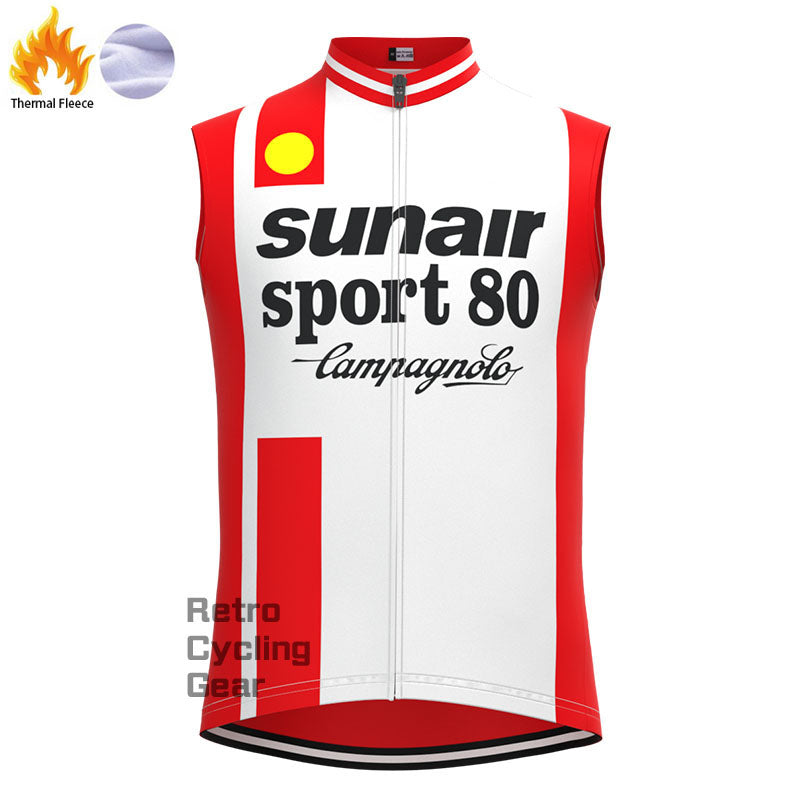 SUNAIR Retro-Radsport-Sets aus rotem Fleece