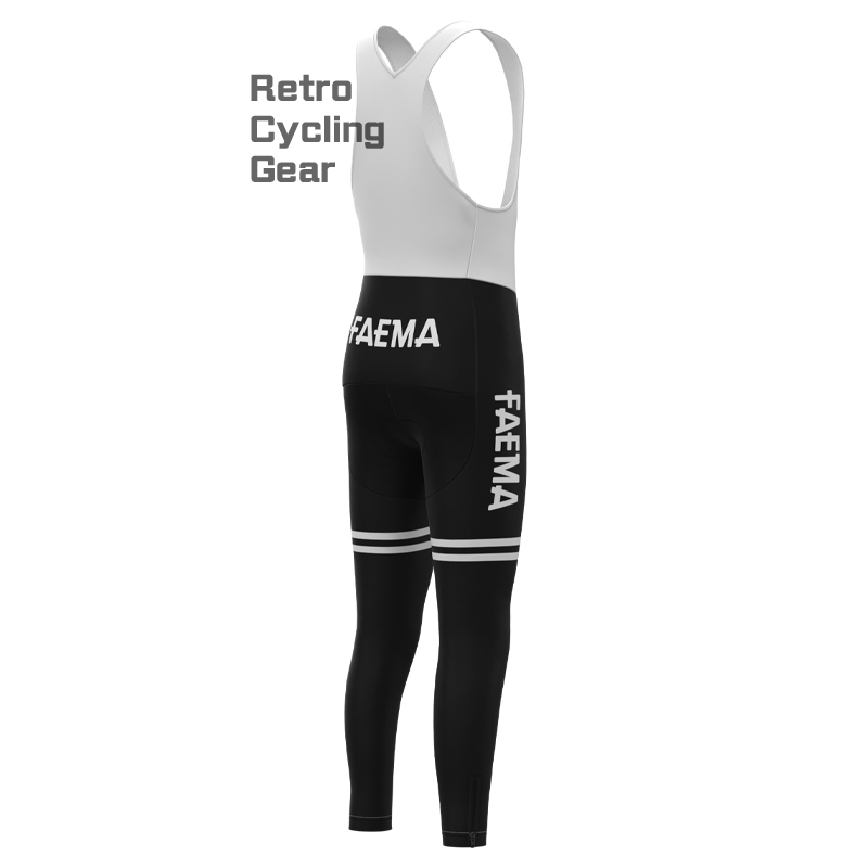 FAEMA Retro-Radsport-Sets aus schwarzem Fleece