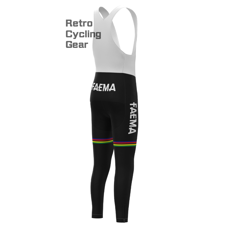 FAEMA White Retro Long Sleeve Cycling Kit