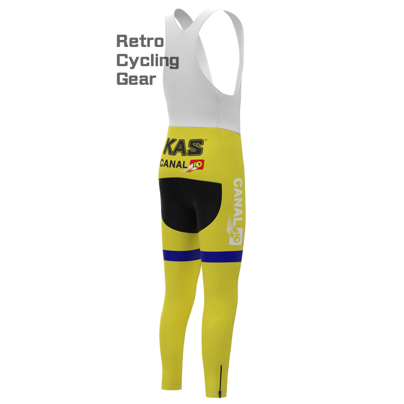 KAS Gelbe Fleece-Retro-Radsport-Sets