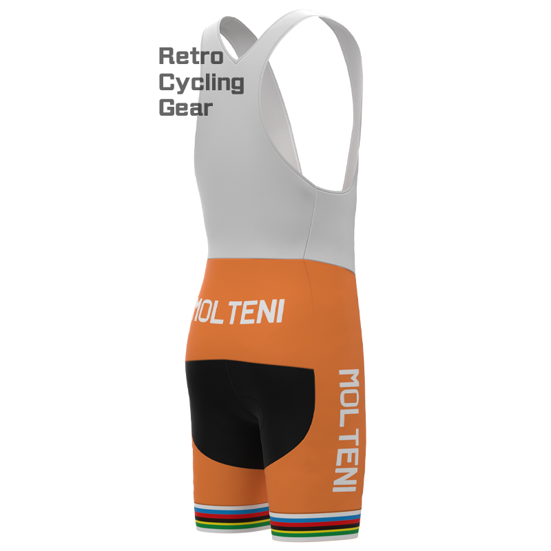 MOLTENI Orange-weiße Retro-Radhose