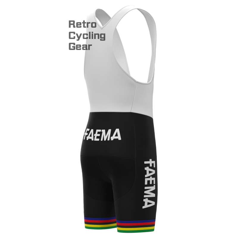 FAEMA White Retro Cycling Shorts