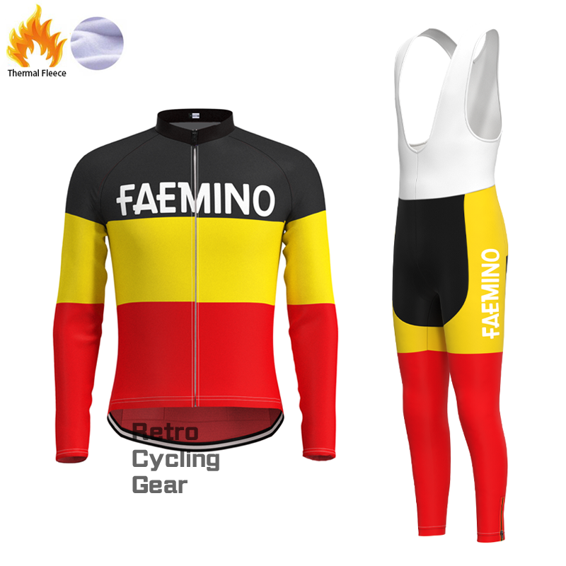 FAEMINO Fleece-Retro-Radsport-Sets