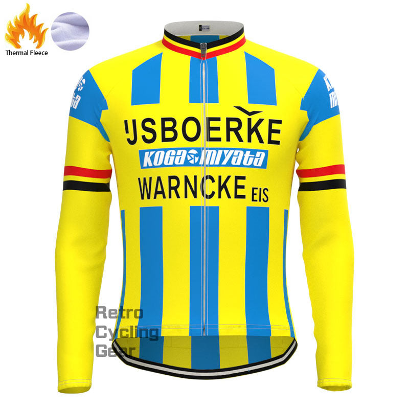 Sboerke Fleece Retro-Langarmtrikots