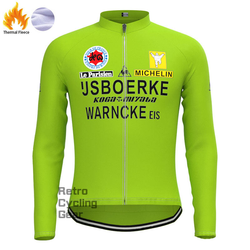 JSBOERKE Fleece-Retro-Langarmtrikots