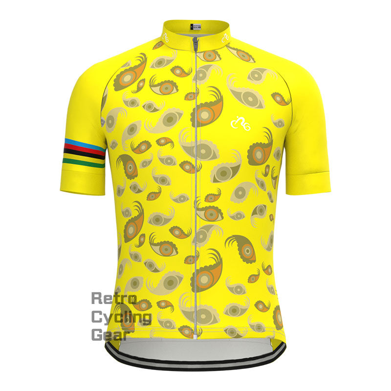 Yellow Shirt Short Sleeves Cycling Jersey
