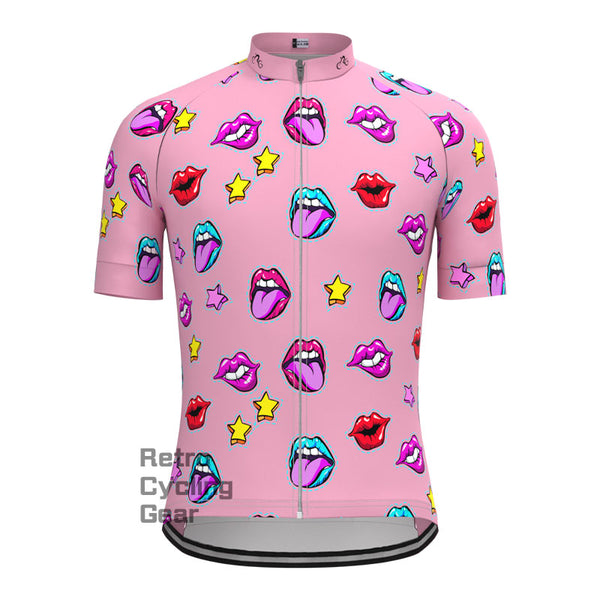 Graffiti lips Short Sleeves Cycling Jersey