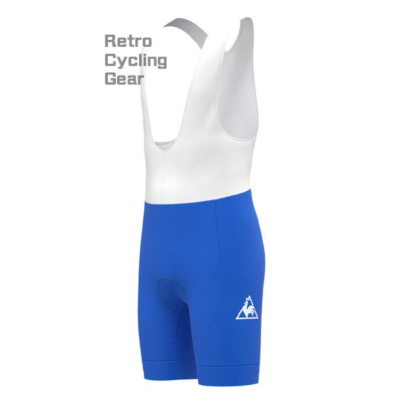 Tour de France Blue Retro Short Sleeve Cycling Kit