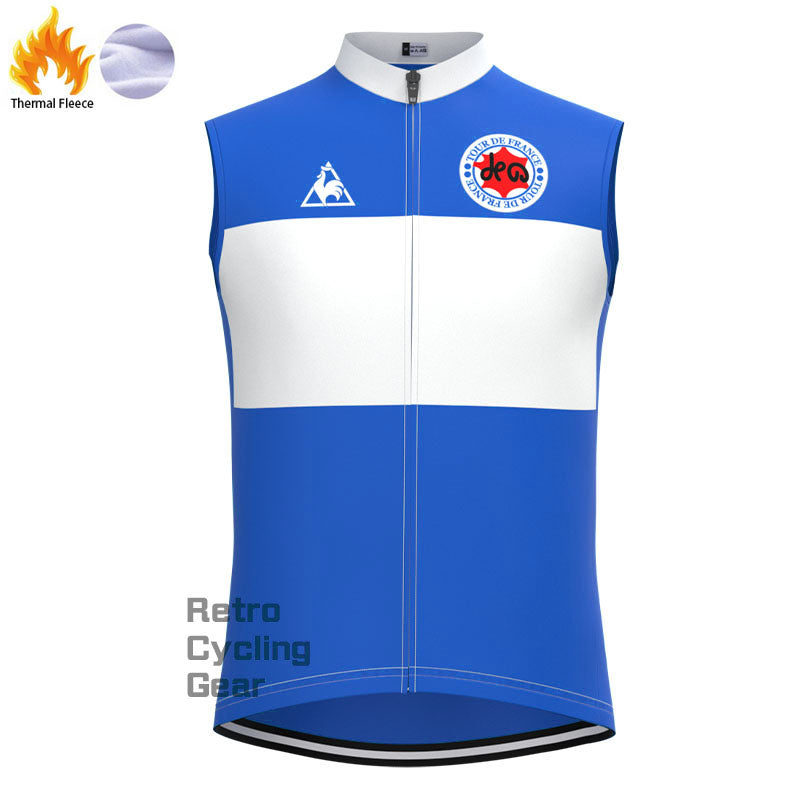 Blaue Tour de France-Fleece-Retro-Radweste