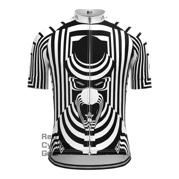 Kurzarm-Radtrikot mit Zebra-Maske